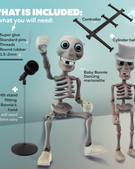 Dancing marionette – Baby Bonnie string puppet – for 3D print