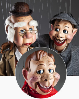 ¡Hola Doody, inspector y señor Bluster! Réplicas de títeres famosos de mediados del siglo XX