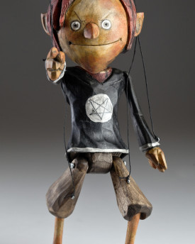 Superstar Devil - a hand carved string puppet with an original look