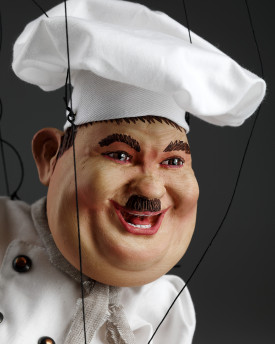 Küchenchef Oliver - eine herzensgute handgemachte Marionette Puppe