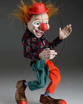 Fröhlicher Clown, perfekt bewegliche 45cm Marionette