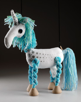 Blaues Einhorn - Pepino Puppe