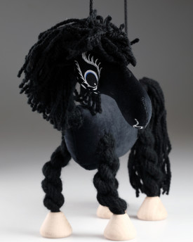 Schwarzes Pferd - Pepino Weichpuppe