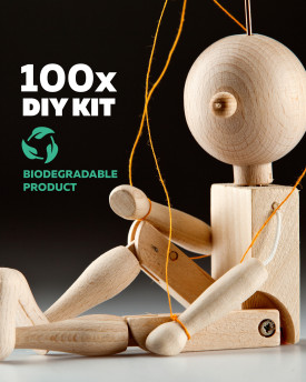 DIY kit - Mini Animator marioneta de madera 100ud