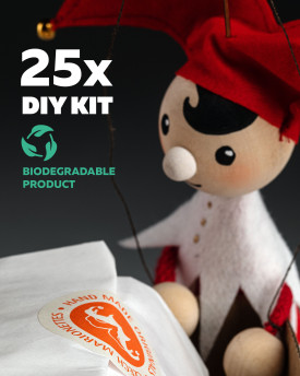 Kit DIY - Marionnette en bois Little Jester 25 pcs