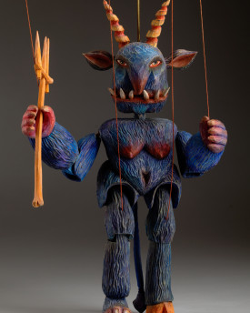 Funky Devil - Marionnette tchèque en bois