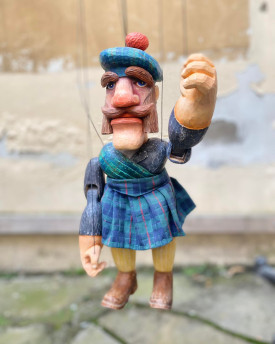 Homme écossais – Marionnette tchèque en bois