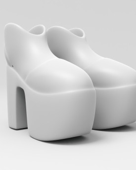 Vysoké boty, 3D model k tisku pro loutku