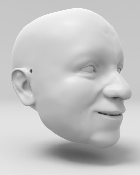 3D-Modell des Kopfes eines Mannes für den 3D-Druck
