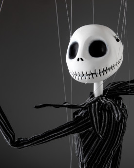 Jack Skellington – Maßgeschneiderte Marionette 60 cm, beweglicher Mund