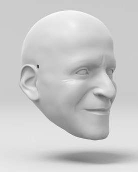3D-Modell des Kopfes eines Mannes