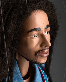 Bob Marley - Maßgeschneiderte Marionette, 60 cm groß, mit beweglichem Mund