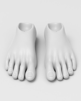 3D Model bosých nohou (pro 3D tisk)