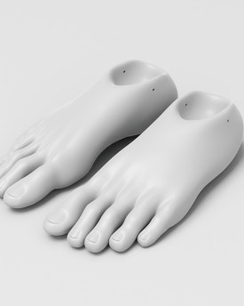 3D Model bosých nohou (pro 3D tisk)