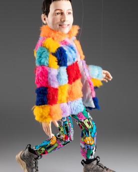 Festie Friend – 60 cm maßgefertigte Porträt-Marionette mit beweglichen Augen und Mund