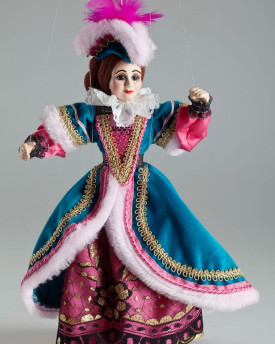 Hofdame Penelope Adeline - eine Marionette in einem schönen detaillierten Kostüm