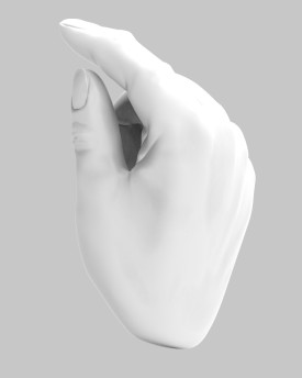 Modello 3D di mani in gesto per stampa 3D