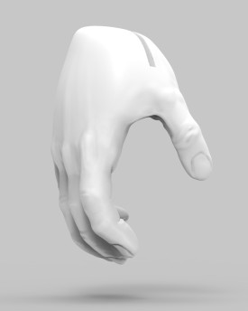 Modello 3D di mani che afferrano per stampa 3D
