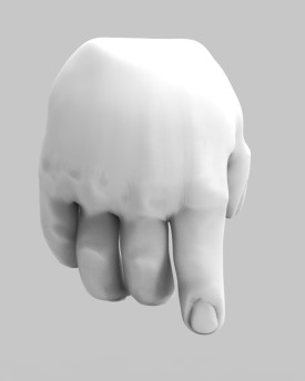 Modello 3D di mani robuste per stampa 3D