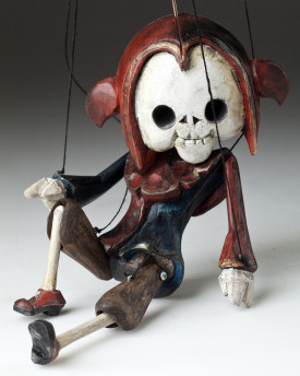 Superstar Skeleton Jester - Une marionnette en bois au look original