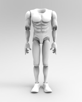 3D Modèle du corps d'un homme sportif musclé pour l'impression 3D