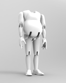 3D Modèle du corps d'un homme gros pour l'impression 3D
