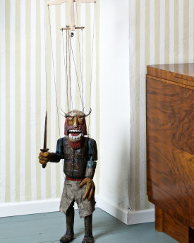 Impresionante marioneta tallada a mano de Viking (Escandinavia)