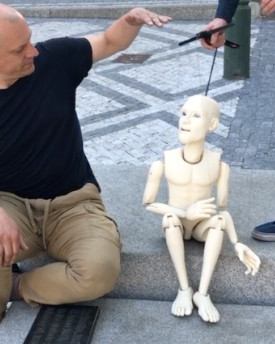 Replica of 100 year old 100 cm (40 inch) puppet – ver 2.0. – moveable eyes and mouth