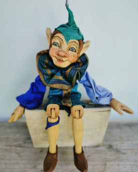 Jester - precisely hand carved marionette